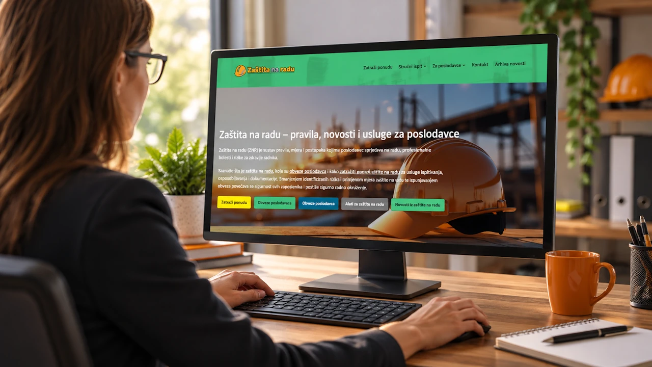 korisnica pretražuje portal zastitanaradu.com.hr